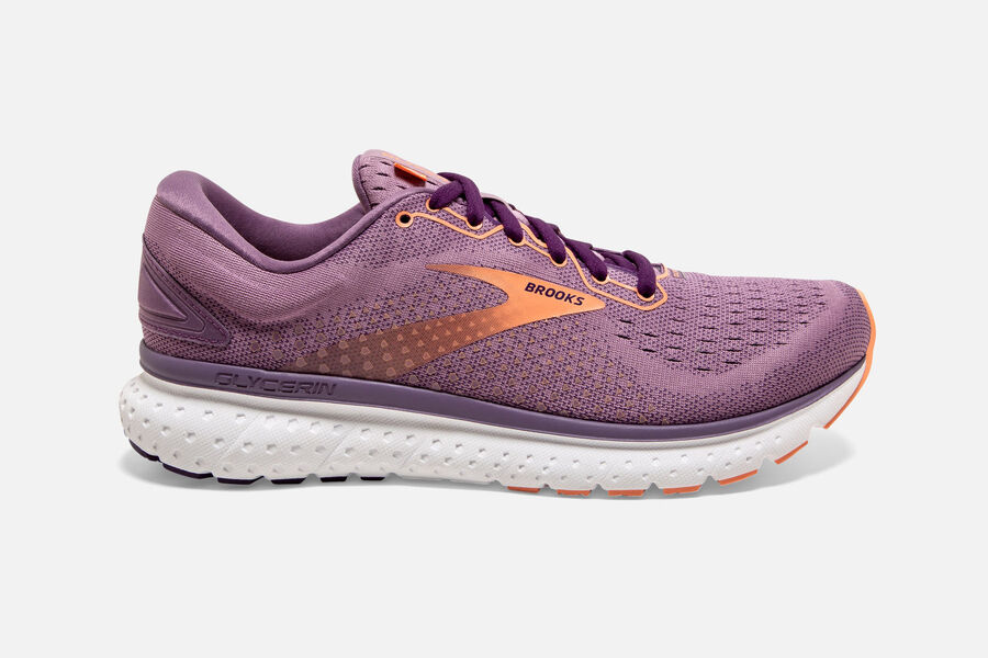 Brooks Running Shoes Womens Purple - Glycerin 18 Road - 6835-GWSMC